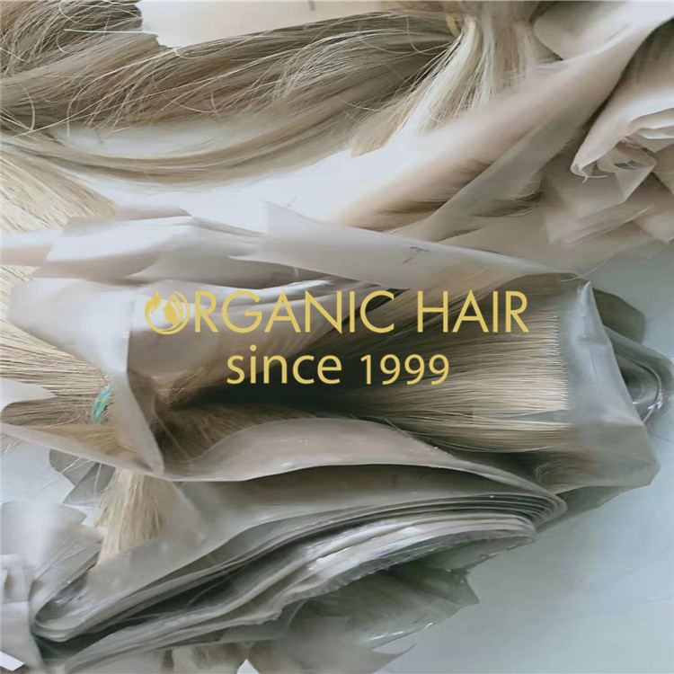 Premium pu skin weft-cuticle intact hair H173